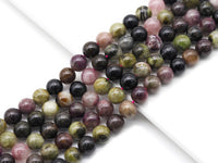Genuine Quality Mixed Color Tourmaline Round Smooth Beads, Sku#U1394