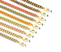 High Quality Enamel Cuban Chain Necklace, sku#EF191