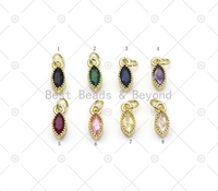 cz marquise shape charm, Eye shape Charm, Sku#LK532