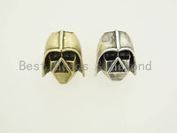 Antique Darth Vader Dark knight Soldier Helmet Beads, Knot Paracord Bracelet Keychain Making Beads, Men's Bracelet, 15x17mm, 1pc, sku#Y99
