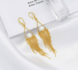 Gold Chandelier Pearl  Earrings, Sku#ZX75