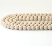 Genuine Fossil Wood Round Smooth Beads, 6mm/8mm/10mm/12mm, Sku#U1495
