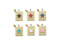 CZ Enamel Star Charm, Sku#JL81