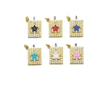 CZ Enamel Star Charm, Sku#JL81