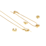 Gold Silky Chain Initial Bracelet,sku#EF284