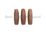 Mega Size Natural Tibetan Agate Beads, 22x72mm Focal Barrel Shape Brown Tibetan Agate Bead, DZI Agate, sku#U892