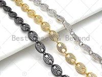 7x10mm High-Quality Micro Pave Mariner link chain