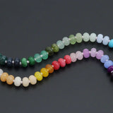 Natural Roundelle Gemstone Rainbow necklace, SKU# EF76
