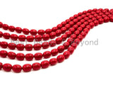 Red Natural Mother of Pearl beads,10x13mm Pearl Oval beads, Loose Oval Smooth Pearl Shell Beads, 16inch strand, SKU#T90