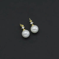 Clear CZ White Mother of Pearl Charm, Sku#ZX166