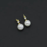 Clear CZ White Mother of Pearl Charm, Sku#ZX166