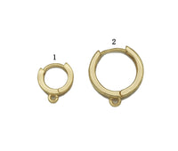 Plain Gold Earring Hoops, Sku#Y759