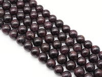Genuine Red Garnet Round Smooth Beads, Sku#U1359