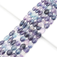 Genuine Fluorite Smooth Oval Beads, 13x17mm/10x20mm. Sku#U1560