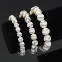 AB Mystic White Tibetan Agate Stretchy Bracelet, Sku#EF422