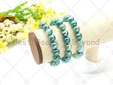 Mystic Green Banded Agate Stretchy Bracelet