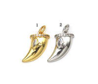 CZ Horn Charm, Sku#B139