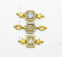 CZ Gold Charm, Sku#M410