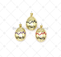 CZ Oval Ball Charm, Sku#JD09