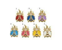 CZ Pave Enamel Bee Charm, insert charm, Sku#L645