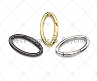 High Quality Spring Oval Clasp, Silver Gold Gunmetal Oval Carabiner, Snap Clip Trigger Spring Keyring Buckle, 17x31mm, sku#K125