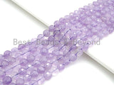 High Quality Natural Checkerboard Cut Lavender Jade Coin Shape beads, 8mm Turtle Shell Cut Lavender Jade Beads, 16" Full strand, sku#UA47