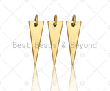 18k Shiny Gold Finish Triangle Charms, Dainty Triangle Charms, Triangle Pendant, 6x18mm, Sku#Y273