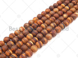 Natural Tibetan Brown Agate with One Line Beads, Dzi Agate Beads, 8mm/10mm Tibetan Round Smooth Agate,15.5" Full Strand, Sku#U1103