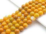 Natural Yellow Fire Agate Beads, 6mm/8mm/10mm Round Faceted Yellow Fire Agate Beads, 15.5" Full Strand, Sku#UA67