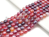 Double Sided Turtle Shell Cut Plated Agate Coin Shape beads, 6mm/8mm/10mmCoin bead, Natural Gemstone Beads, 15.5" Full strand, Sku#UA30