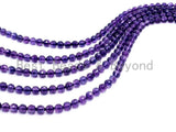 Special Cut Quality Natural Amethyst Round Faceted beads, 6mm/8mm/10mm/2mm, Loose Dark Puple Gemstone Beads, 15.5 inch strand, SKU#V3