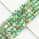 Prehnite Color Banded Agate Round Smooth Beads, Sku#U1719