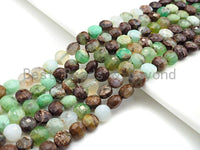 High Quality Natural Chrysoprase Checkerboard Cut Coin Shape beads, 8mm Turtle Shell Cut Chrysoprase  Beads, 16" Full strand, sku#UA43