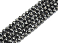 High Quality Natural Original Color Hematite Beads- Round faceted dark gray beads-2mm/3mm/4mm/6mm/8mm/10mm/12mm -15.5inch, SKU#S120