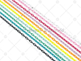 NEW!!! Colorful Enamel Paperclip Chain, 3-4mm Unfinished Paper clip Chain By Yard, Thin Paper Clip Chain, Wholesale Chain, sku#LX05