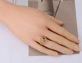 Purple BLue CZ Statment Ring, Sku#LK739