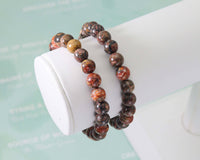 Leopard Skin Jasper Stretchy Bracelet, Sku#EF124