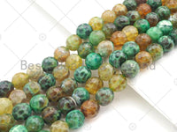 Natural Green Fire Agate Beads, 8mm/10mm/12mm Green Fire Agate, 15.5" Full Strand, Sku#UA102