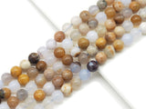 Genuine Blue Lace Agate Round Smooth Beads, Sku#U1344
