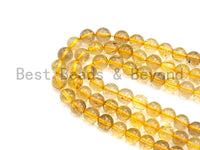 High Quality Rutilated Quartz, Natural Rutilated Quartz, Yellow gemstone stone, 6mm, sku#U481