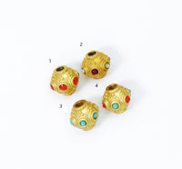 Gold Enamel Spacer Beads, Sku#LX72