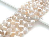 Natural Tibetan Football Line Agate, 6mm/8mm/10mm/12mm White Cream DZI Tibetan Agate, 15.5" Full Strand, sku#U934