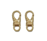 Gold String Oval Lobster Clasp, Sku#LX85