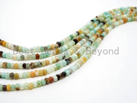 Natural Rondelle Amazonite beads Strand,2x4mm Faceted Rondelle beads, Natural Amazonite Beads, 15.5inch strand, SKU#U126