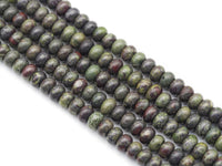 Genuine Dragon Blood Stone Rondelle Smooth Beads, Sku#U1407