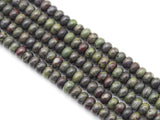 Genuine Dragon Blood Stone Rondelle Smooth Beads, Sku#U1407
