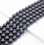 Quality Natural Jet Beads, 4mm/6mm/8mm/10mm/12mm/16mm Black Round Smooth Gemstone Beads, Black Jet Beads, 15.5inch full strand, SKU#U400