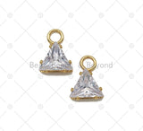 CZ Triangle Shape Charm, Sku#Y583