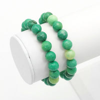 Green Opal Round Faceted Stretchy Bracelet, Sku#EF416