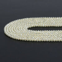 Light Yellow CZ Round Faceted Beads, Sku#U1867